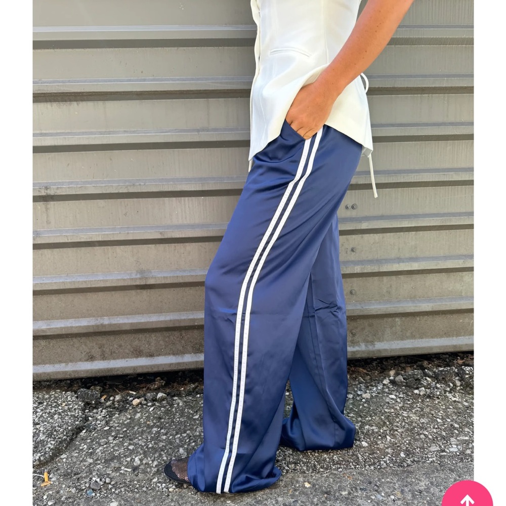 The hip eagle satin track pants BLACK - Small